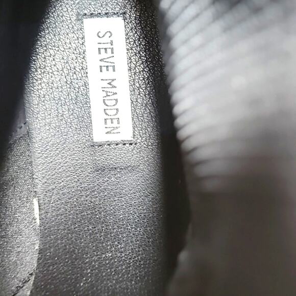 🚨NEW🚨STEVE MADDEN🚨 HOLLEY BLACK ANKLE CHUNKY CHELSEA BOOT LADIES 12 NWOB - Picture 4 of 16
